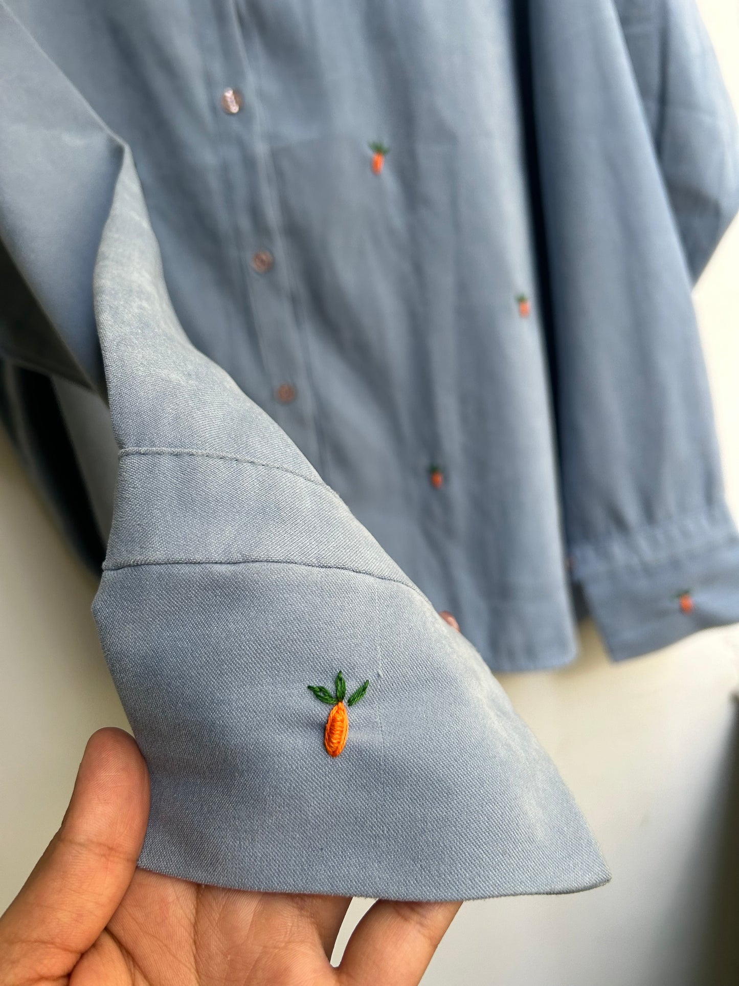 Carrot Shirt (hand embroidered) π₯