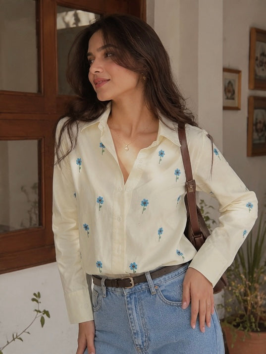 Elio Shirt (Hand beaded) ✨