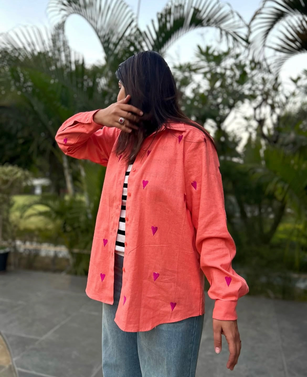 Peach Dilbaro Shirt
