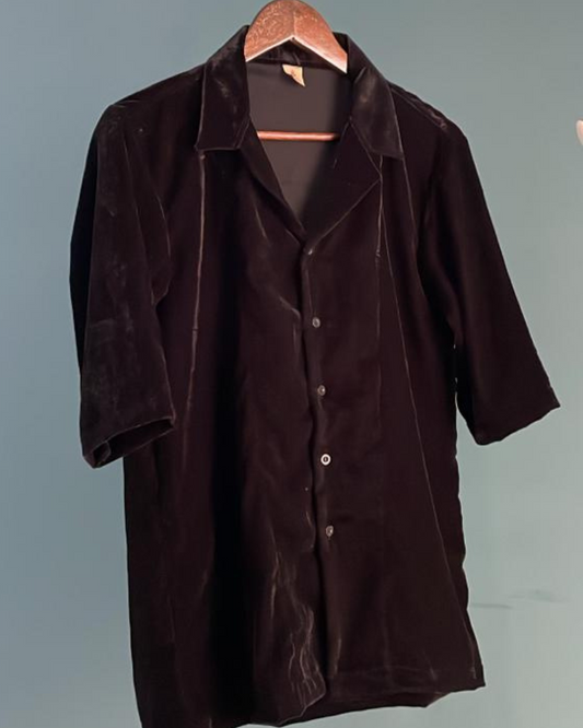 Unisex Black Velvet Shirt