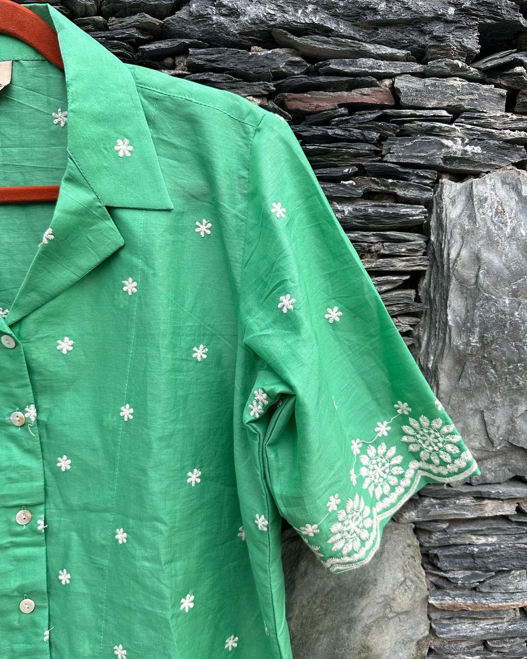 Botanical Embroidered Shirt