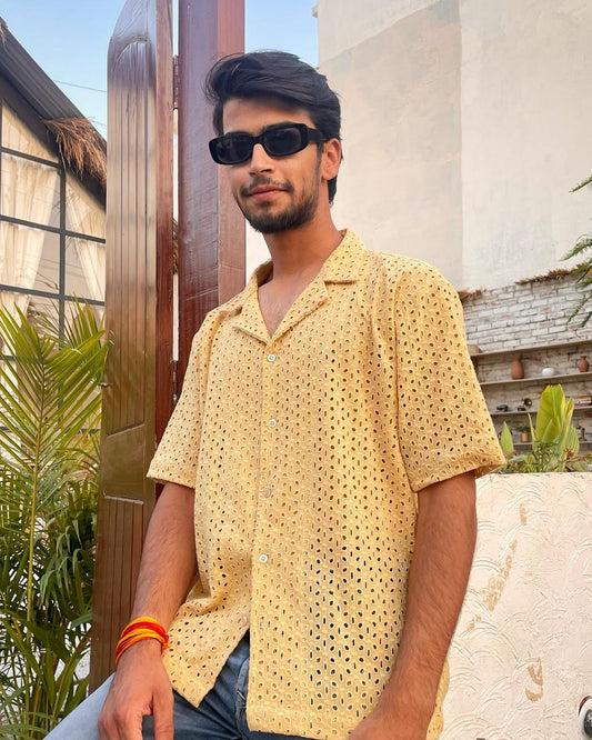 The classic beige shirt for men