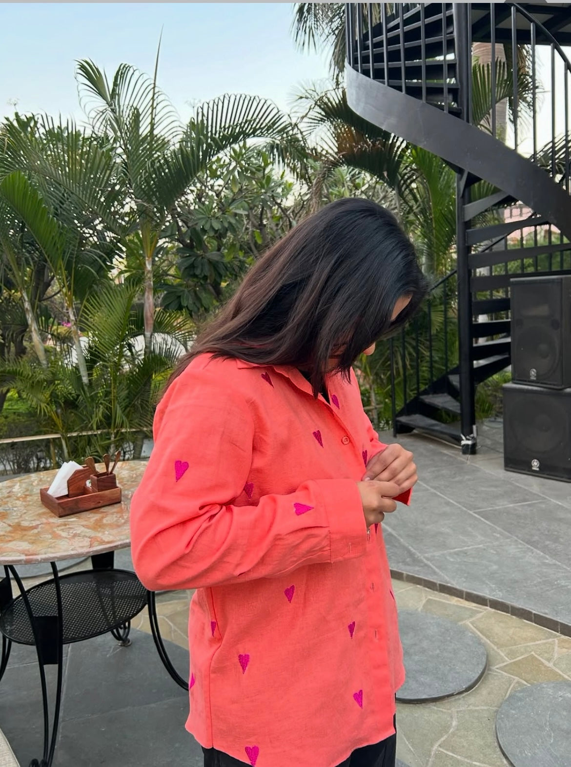 Peach Dilbaro Shirt