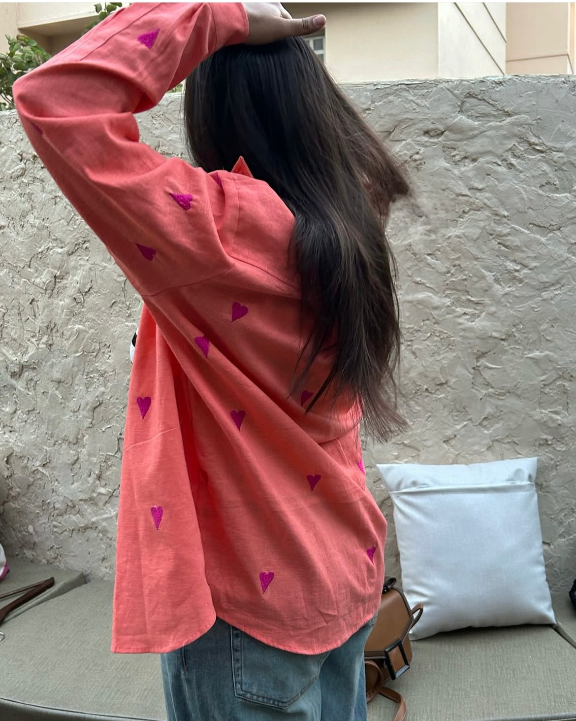Peach Dilbaro Shirt