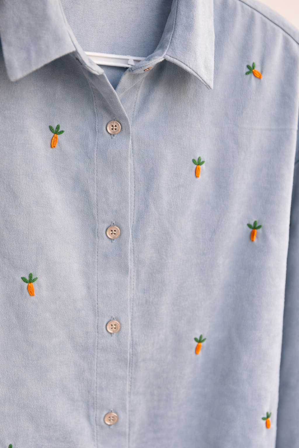 Carrot Shirt (hand embroidered) 🥕
