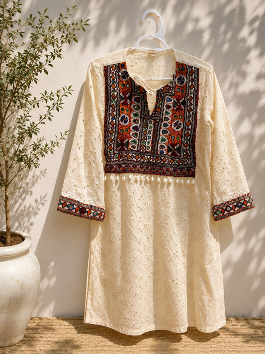 Boho Kurta with patch work✨