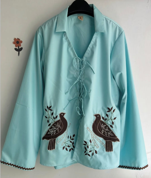 Elle Knot Shirt 🩵