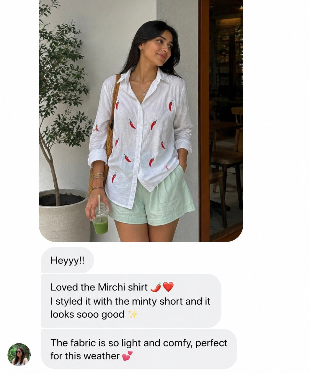 Unisex Hand Beaded Mirchi shirt🌶️