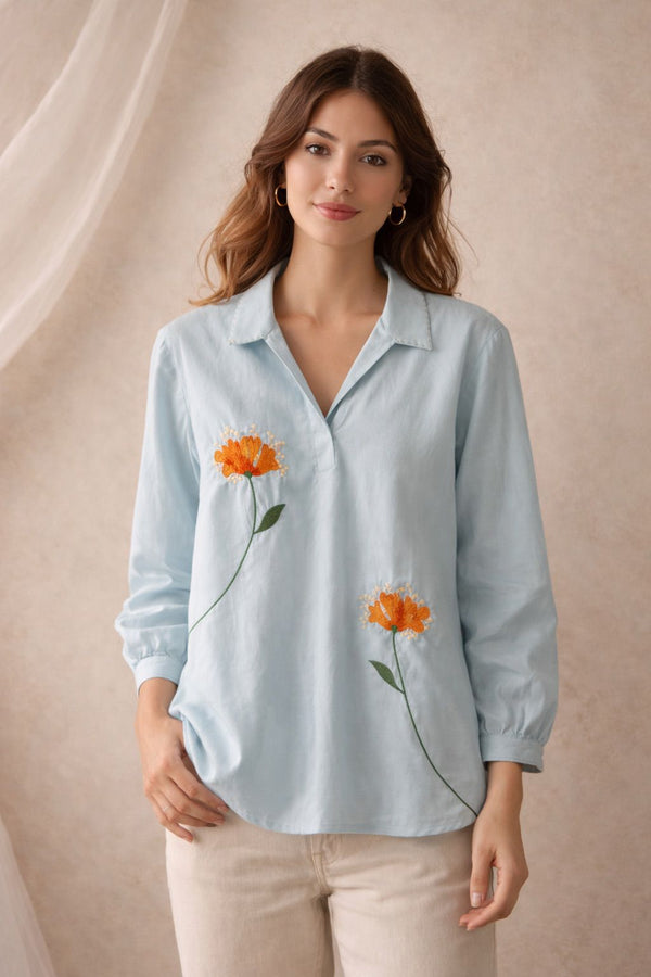 Hand-Embroidered Shirts