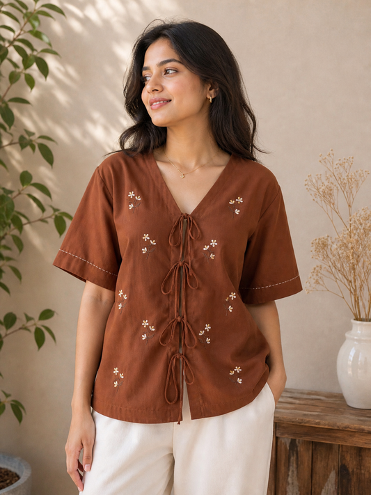 Sunheri Knot Top 🤎