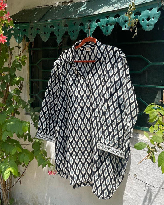 Black Ikkat Tunic