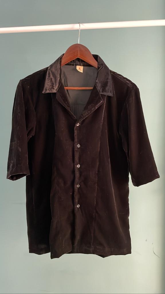 Unisex Black Velvet Shirt