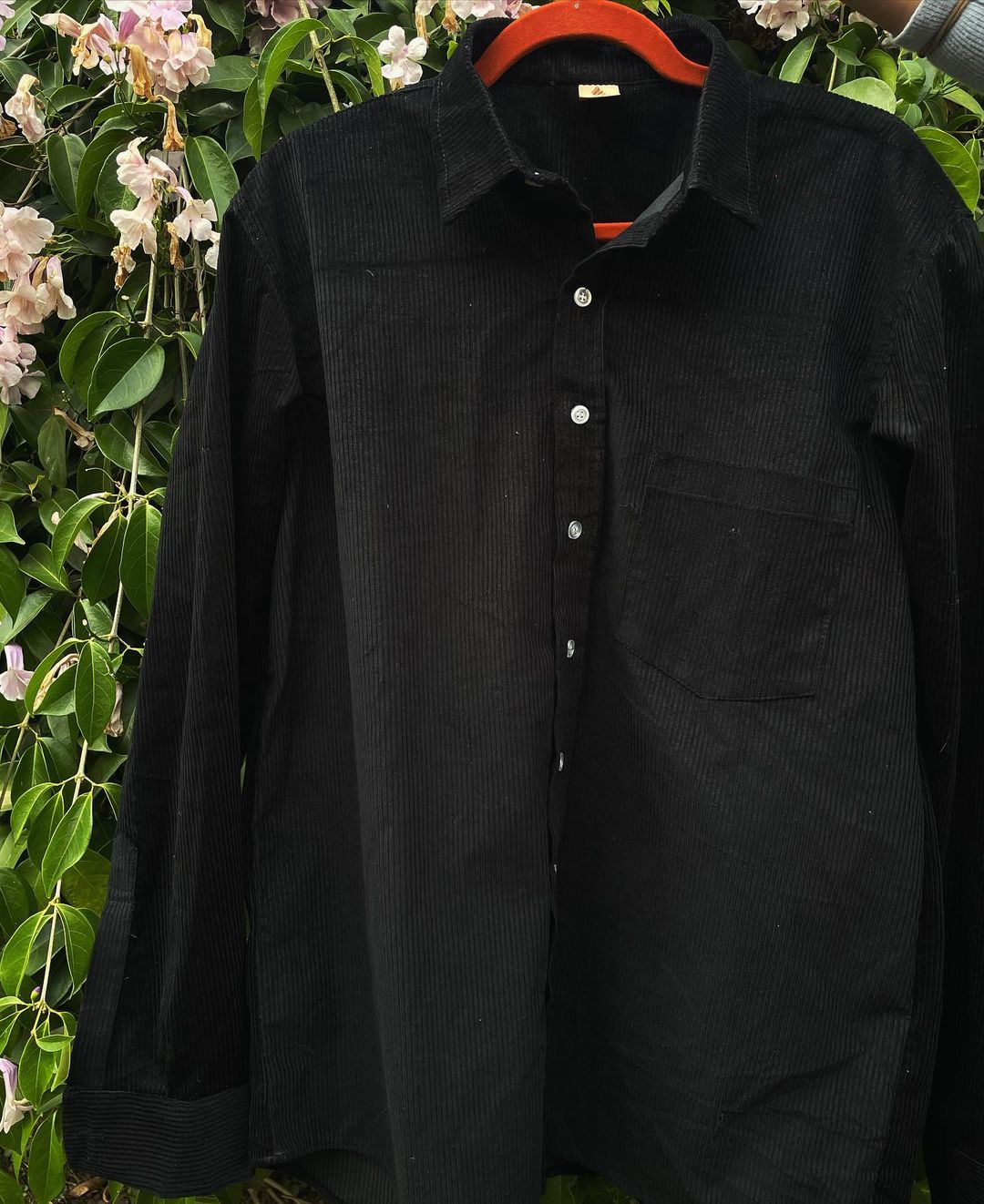 Unisex Black Corduroy Shirt